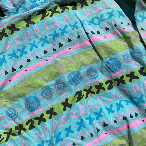 80s 90s Pacific Coast Highway PCH Pullover AOP Hooded Quarter Zip Pouch Medium - Picture 6 of 9